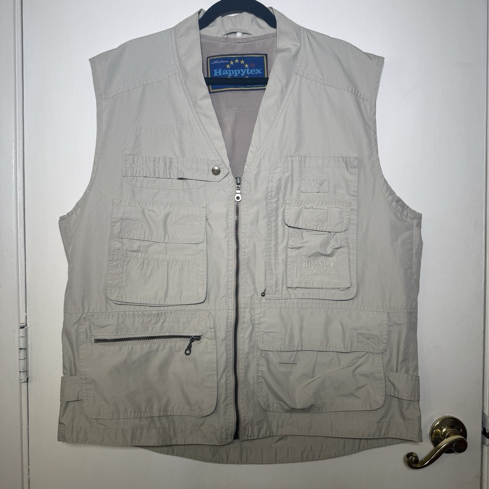 Men's Utility Vest XL Fishing Hiking Outdoor Adventure Travel Pockets